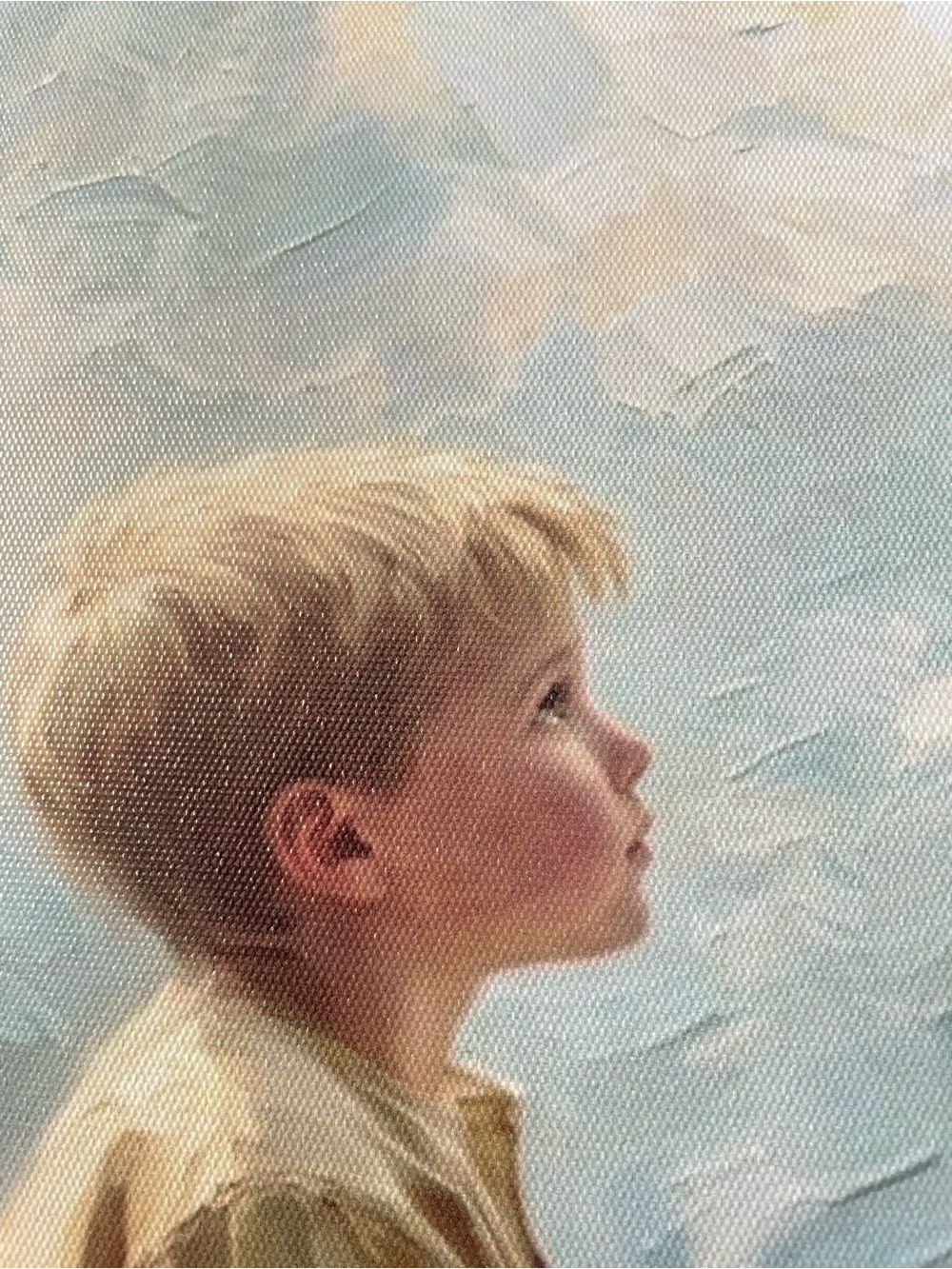 Canvas painting of Jesus and little boy - Picture 4 of 4